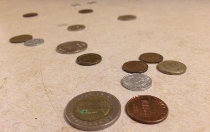 12 von 12 - Dezember 2016 - Münzen auf dem Boden